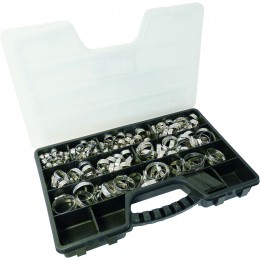 COFFRET 175 COLLIERS BANDE PLEINE 12MM DIAM.8 A 50 ACIER INOX-26515