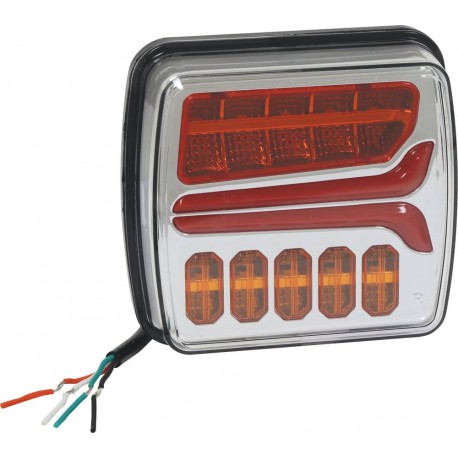 FEU ARRIERE  DESIGN LED ROUGE/ORANGE  4 FONCTIONS GAUCHE SODIFLASH -16050