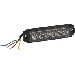 FEU PÉNÉTRANT ORANGE 6 LED -18W -12/24V- SODIFLASH-16033