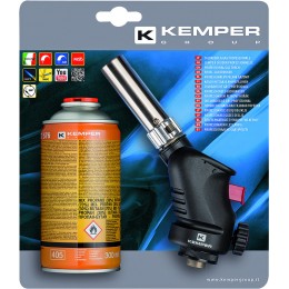 LAMPE A SOUDER ALLUMAGE AUTO AVEC CARTOUCHE GAZ 300ML KEMPER 05692