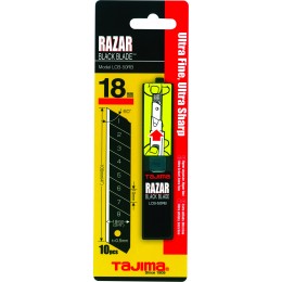 BOITE DE 10 LAMES 18 MM NOIRE RAZAR BLACK TAJIMA 14612