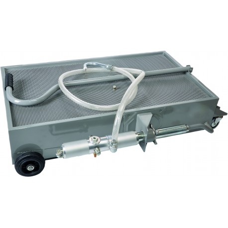 BAC RECUPERATEUR HUILE AU SOL 50 Litres - PNEUMATIQUE 4 ROUES-DRAKKAR  EQUIPEMENT-07233 - MATOUTILS