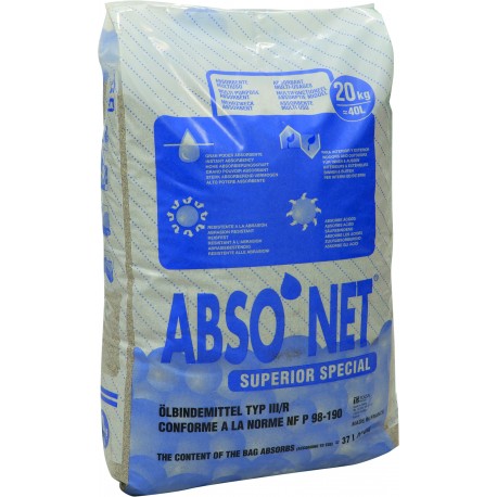 ABSO'NET ABSORBANT MINERAL SEPIOLITE CALCINEE 15/30 INDUSTRIE 20KGS-18561