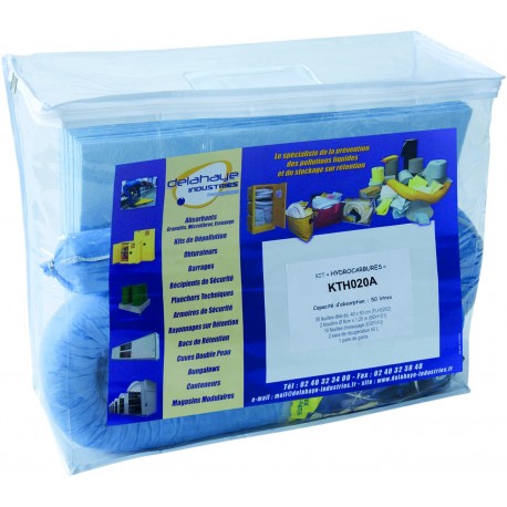 KIT INTERVENTION POUR HYDROCARBURES CAPACITE ABSORPTION.20L-08346