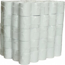 LOT 100 BOBINES OUATE BLANC-800 formats-21X25CM -2 PLIS- RECYCLÉE -SODITECH 17537.50