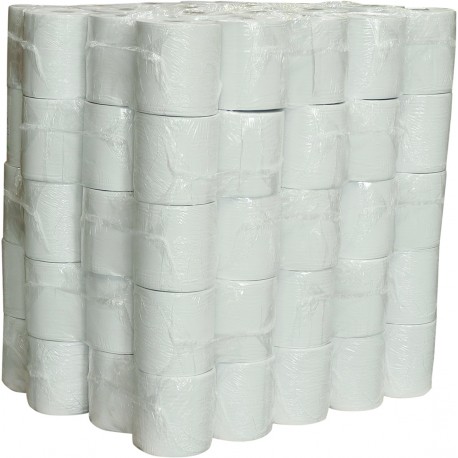 LOT 100 BOBINES OUATE BLANC-800 formats-21X25CM -2 PLIS- RECYCLÉE -SODITECH 17537.50