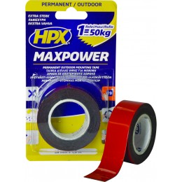 RUBAN MAX POWER  HPX-OUTDOOR DOUBLE FACE NOIR 25MM 1.5M-20502