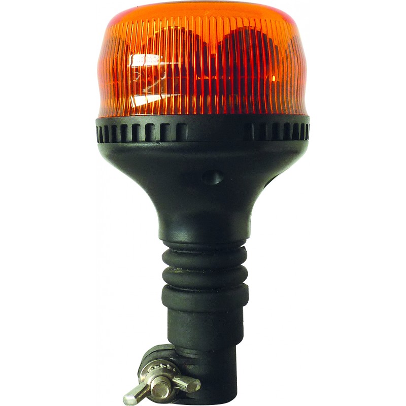 Gyrophare LED rotatif R65 R10 12/24 Orange sur hampe