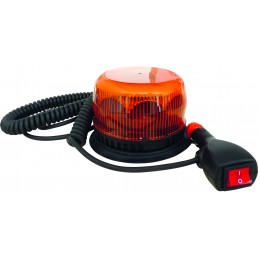 GYRO LED MERCURA ROTATIF Magnétique avec prise allume cigare 10 À 30V ORANGE 17326