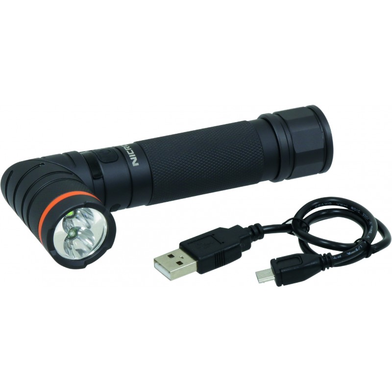 LAMPE TORCHE HORIENTABLE NICRON 300 LUMENS -RECHARGEABLE WATERPROOF IP65  -02192 - MATOUTILS