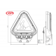 TRIANGLE CHANTIER DOUBLE FACE LEDS CLASSE 2  RELEVABLE  CEA VIGNAL  -79305