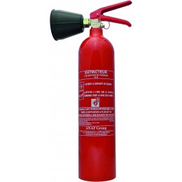 EXTINCTEUR A DIOXYDE DE CARBONE 2 kg -CLASSE  DE FEU -B -HYDROCARBURE -20222